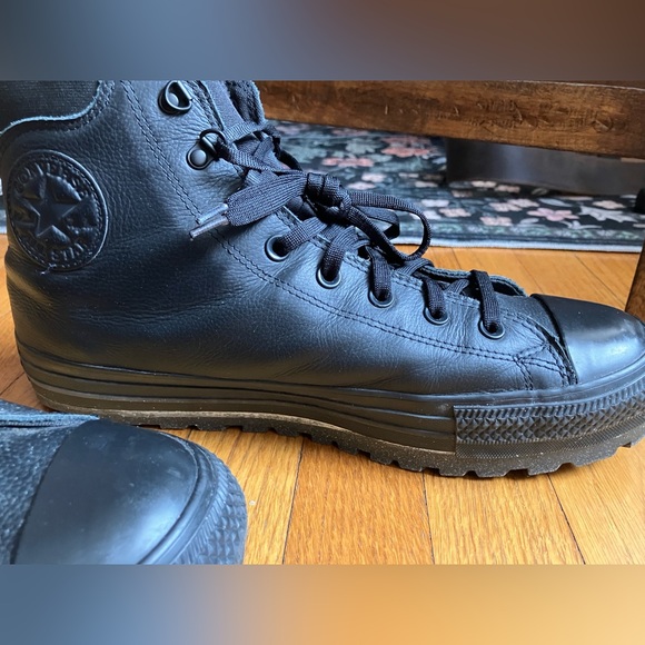Converse Chuck 70 black leather high tops - Picture 8 of 13